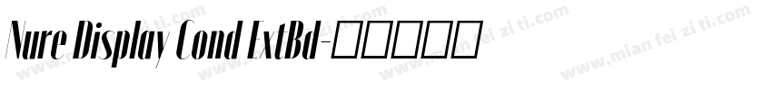 Nure Display Cond ExtBd字体转换